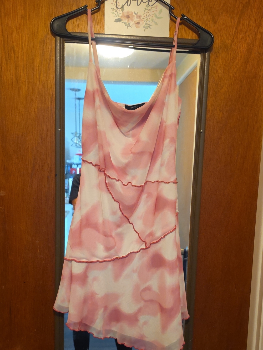 Forever 21 Light Pink Slip Dress with Spaghetti Straps